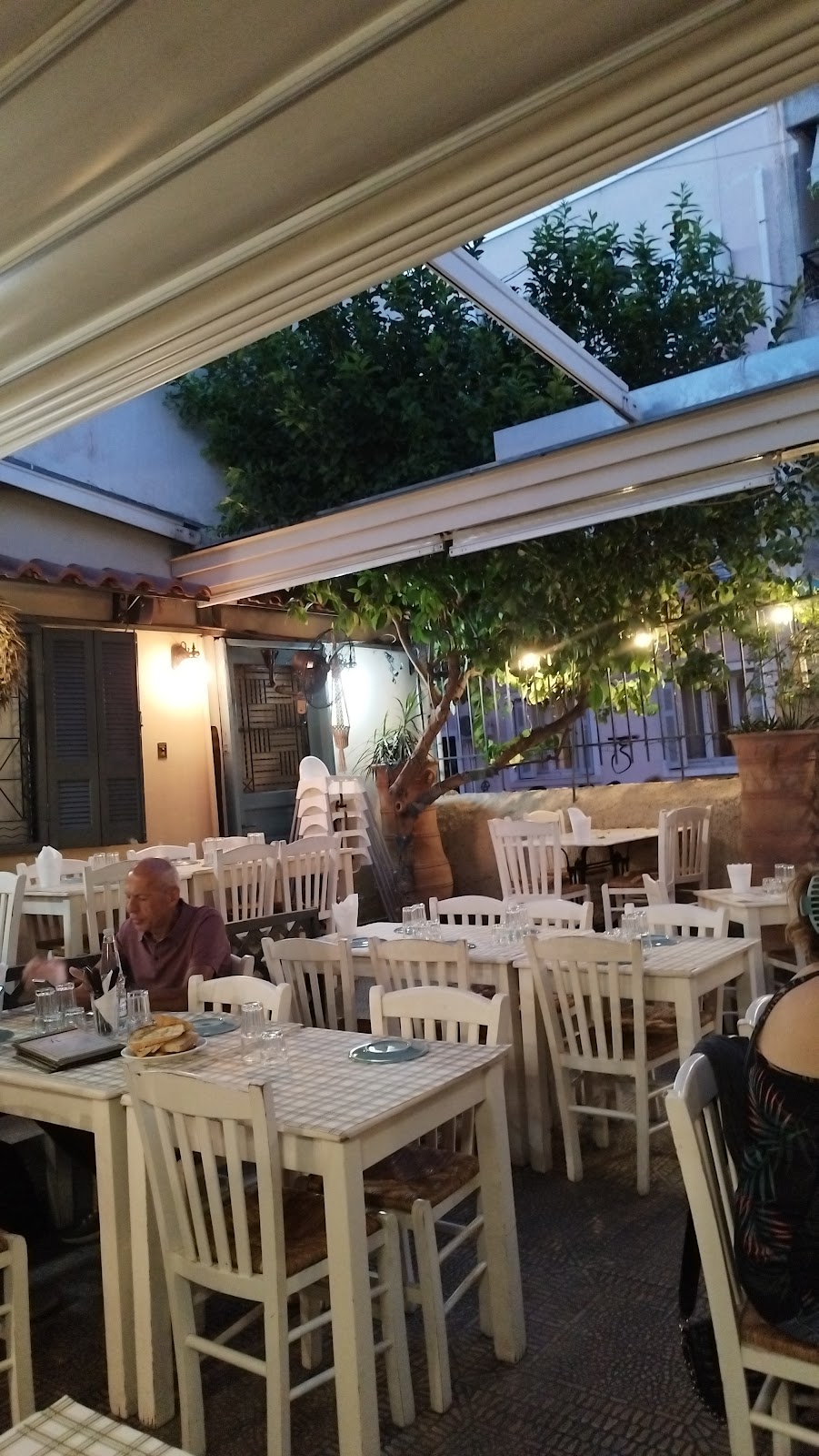 Η αυλή το σούρουπο