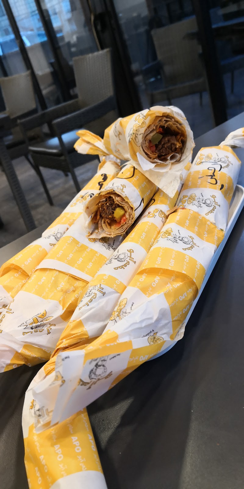 Kebab, wrapped to go