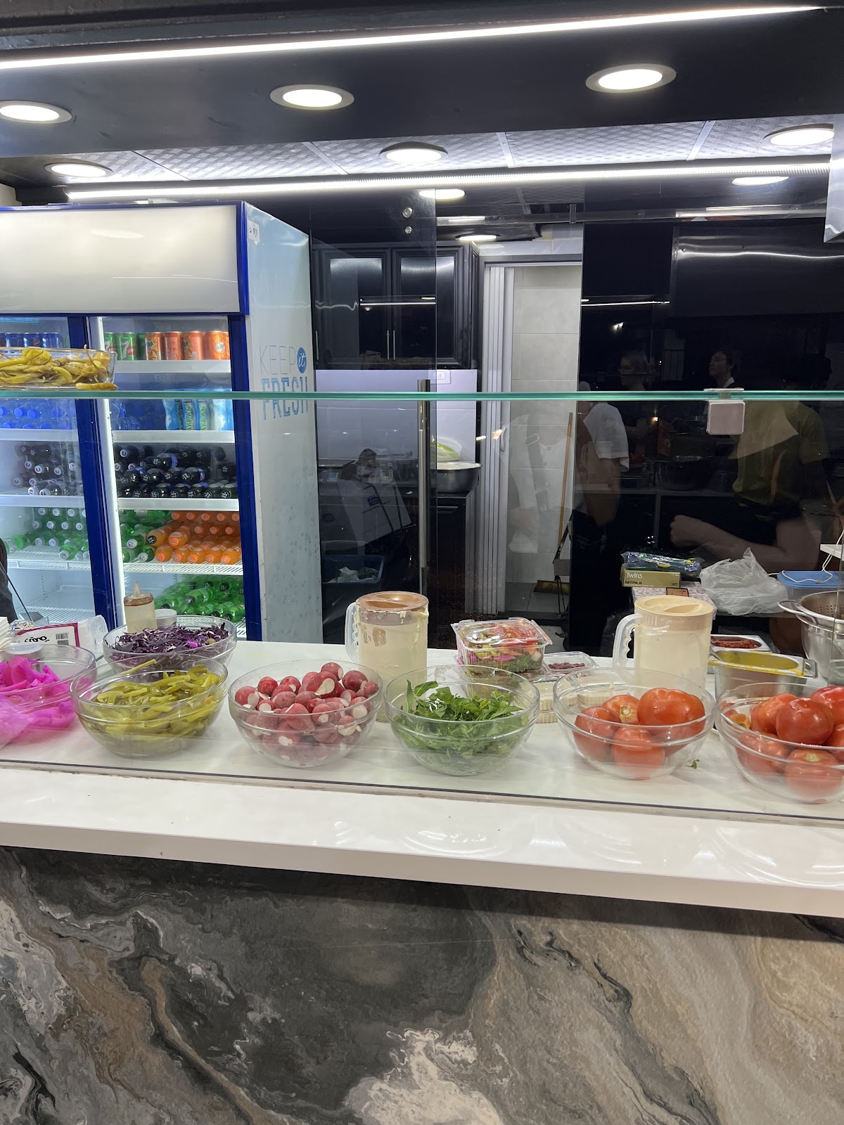 The salad bar