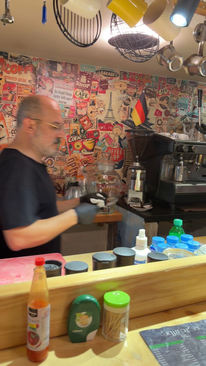Hakim at the machine