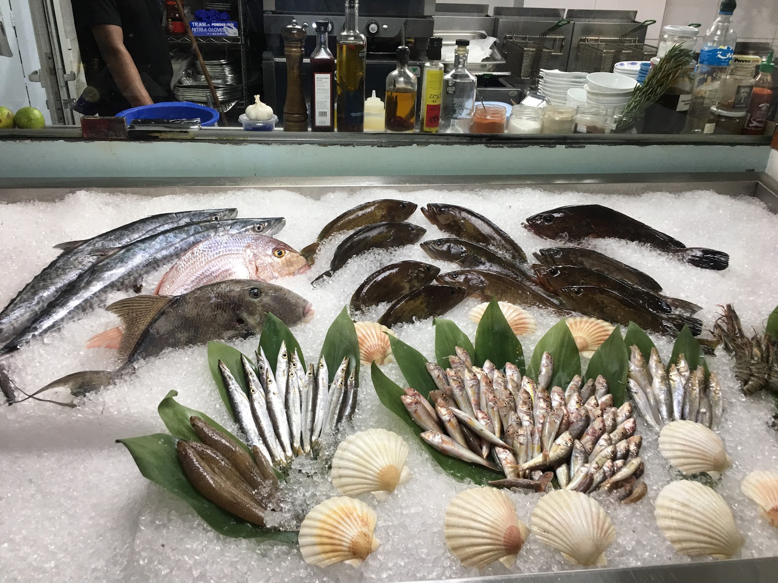 Fresh catch on ice at Kelly's Fish Lounge