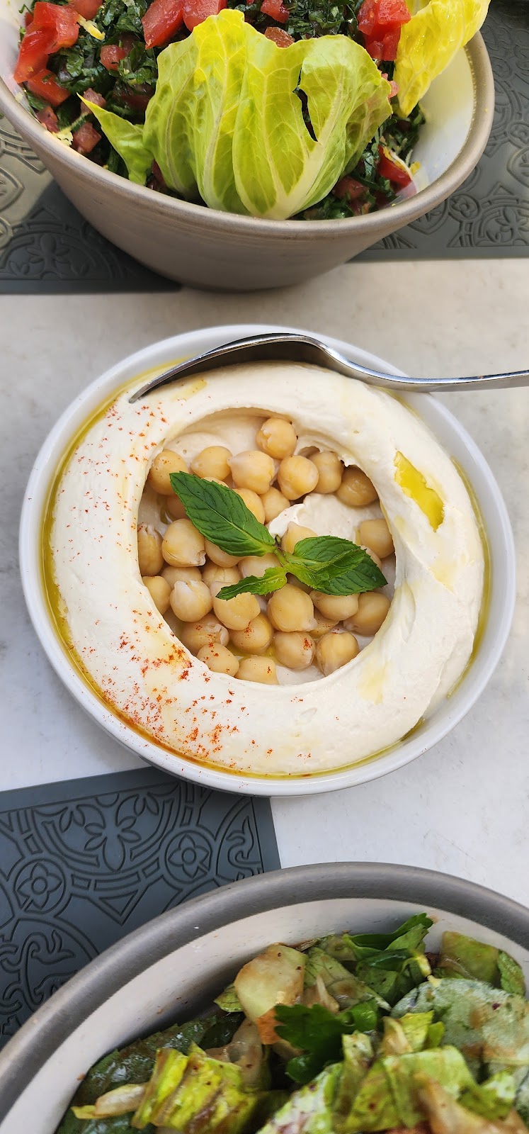 Hummus, composed