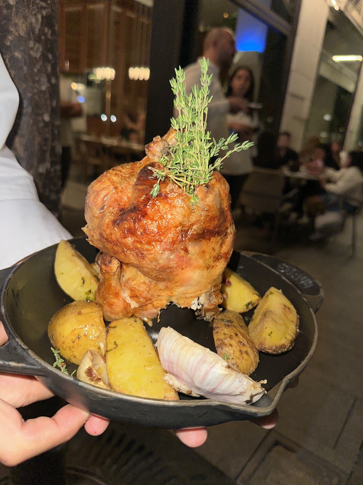 The roasted chicken
