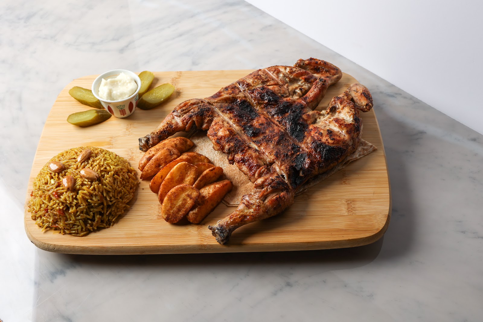 The whole grilled chicken