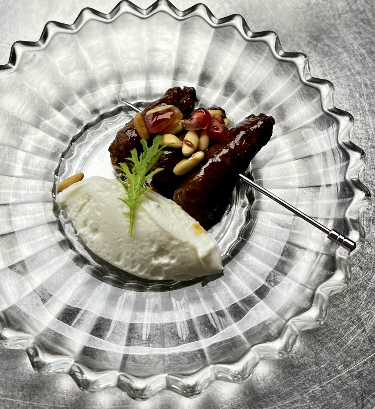 Sujuk, whipped feta