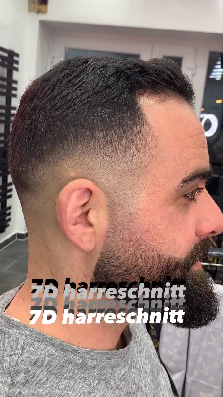 Frischer Fade-Schnitt mit Bart
