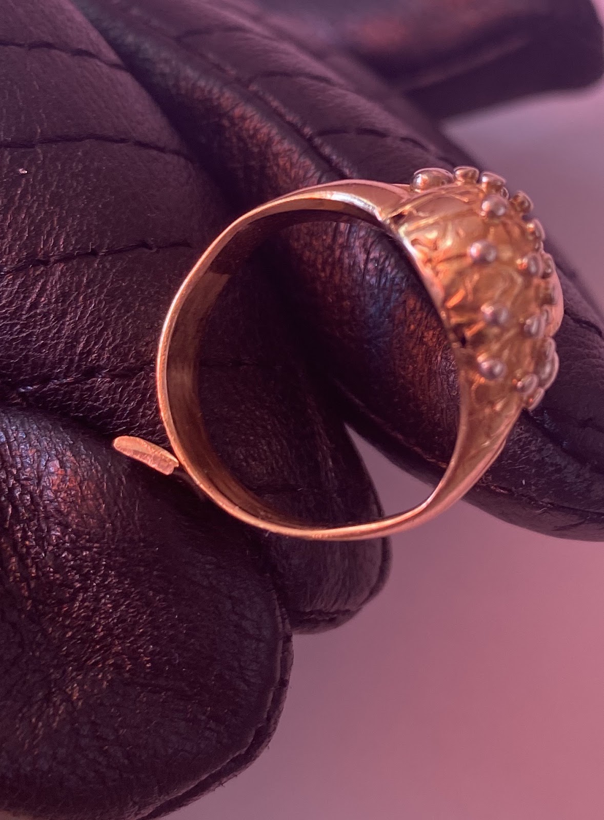 Goldring in Nahaufnahme
