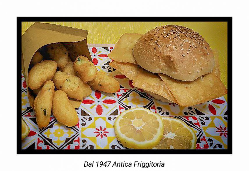 Coppo di crocché e pane e panelle
