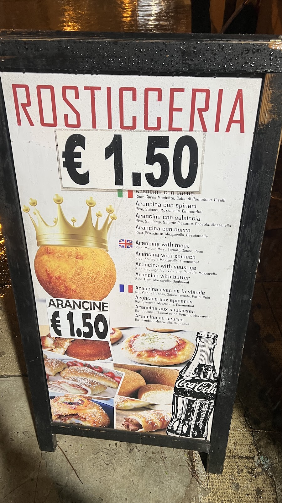 Il cartello €1,50