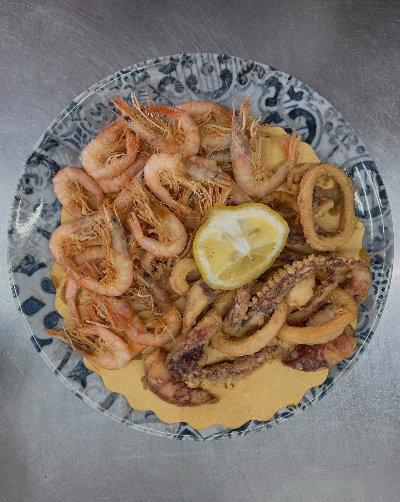 Frittura di gamberi e calamari